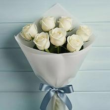 Букет 7 Белых роз Эдлесс Лав в Покровском Республика Дагестан
