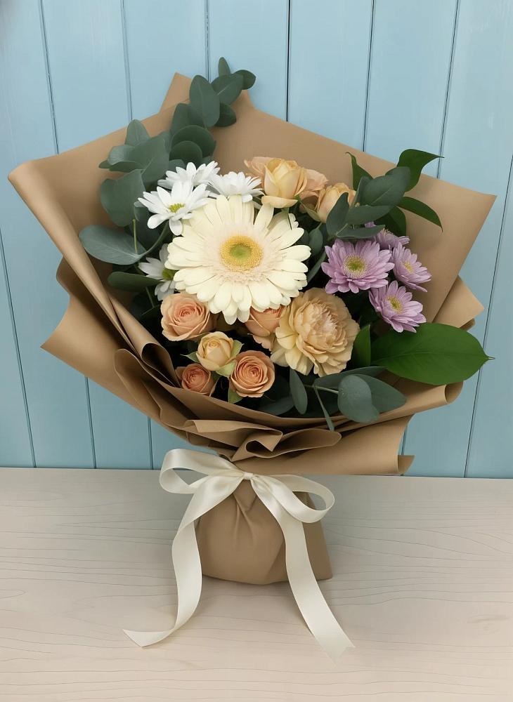 Букет цветов из: Герберы и Хризантемы в Покровском Республика Дагестан