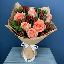 Букет цветов из:  Розы и Альстромерии в Покровском Республика Дагестан