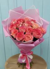 Букет 15 Розовых роз Равель в Покровском Республика Дагестан