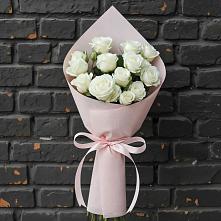 Букет Белые кустовые розы в Покровском Республика Дагестан Букет цветов из:  Розы в Покровском Республика Дагестан